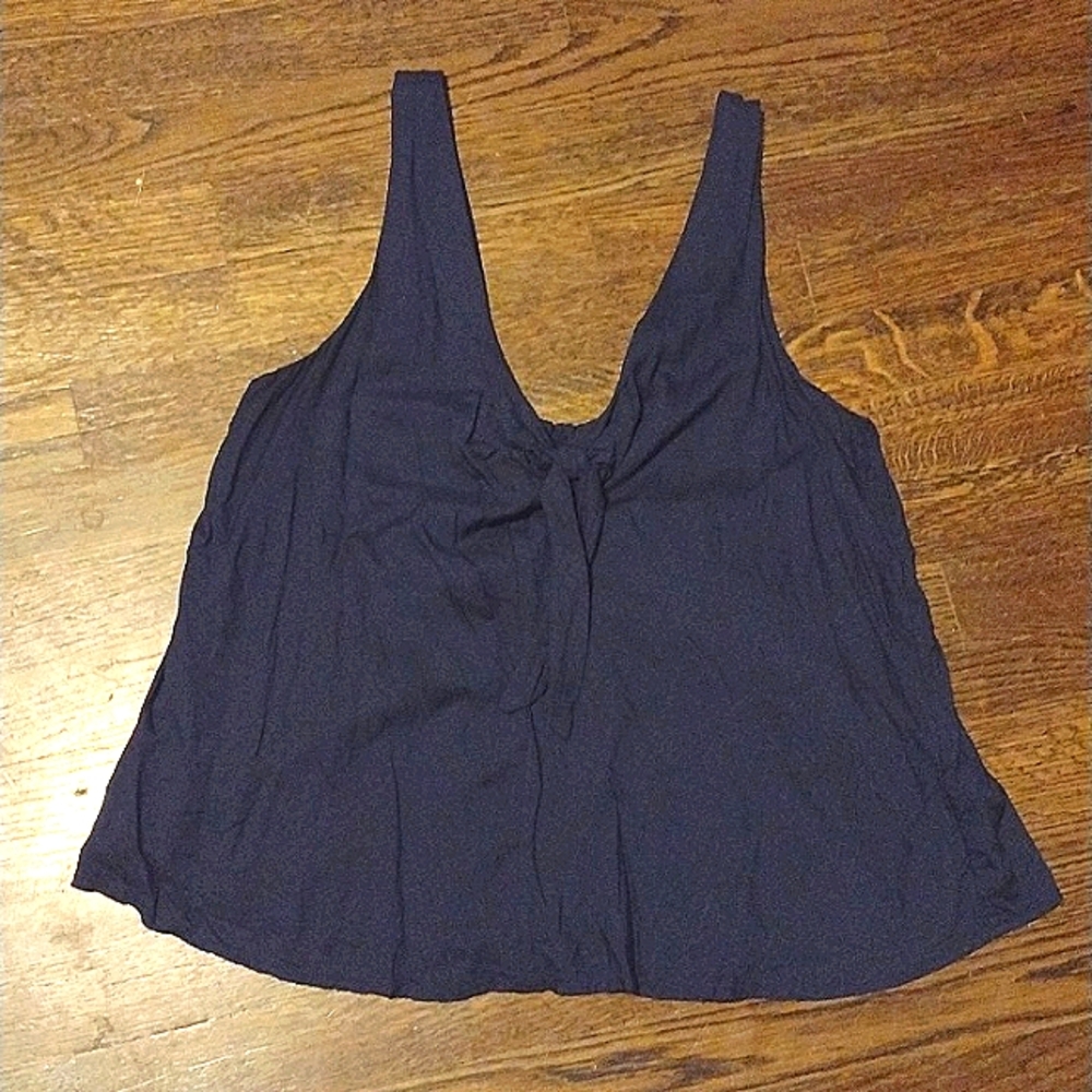 Anthropologie Maeve navy tie tank size medium